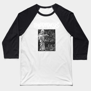 Virgin Mary Punching The Devil Metal Hardcore Punk Gothic Baseball T-Shirt